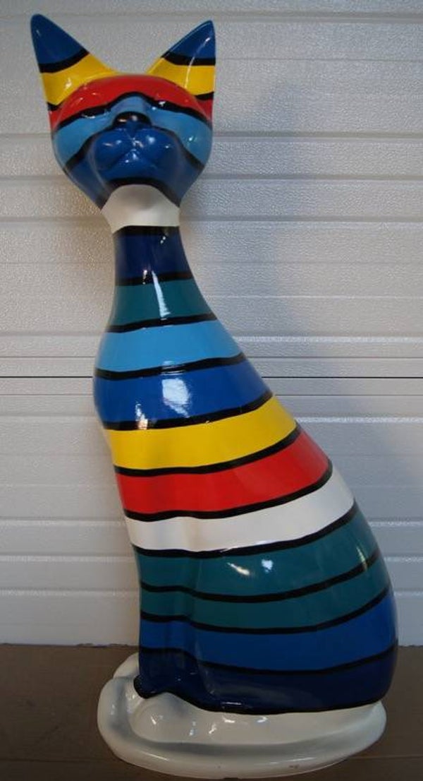 DPCR7 kat zit Streep multicolore polyester résine 95 cm