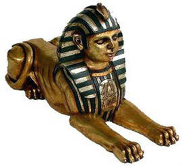 AC9 curiosa  Sfinx ligende polyester résine 40 X 65 CM