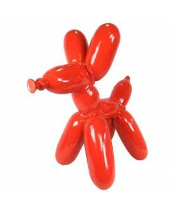 DHC74  Ballon funny hond rood polyester résine 100 cm