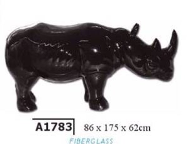 A1783 jungle neushoorn polyester résine 86 x 175 cm