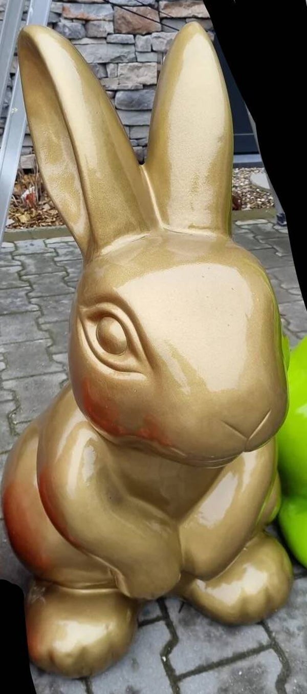 DK71 konijn zit polyester résine 70 cm ass kleur Goud