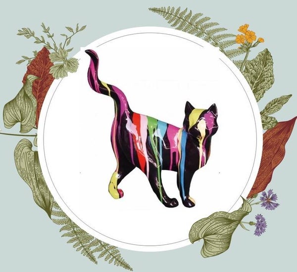 DPC4O Heppy kat polyester résine  ass multicolor 45 cm