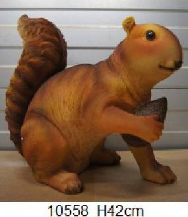 10558 eekhoorn met sparappel 42 cm