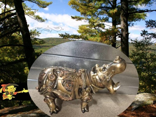 Nijlpaard steampunk 40 cm