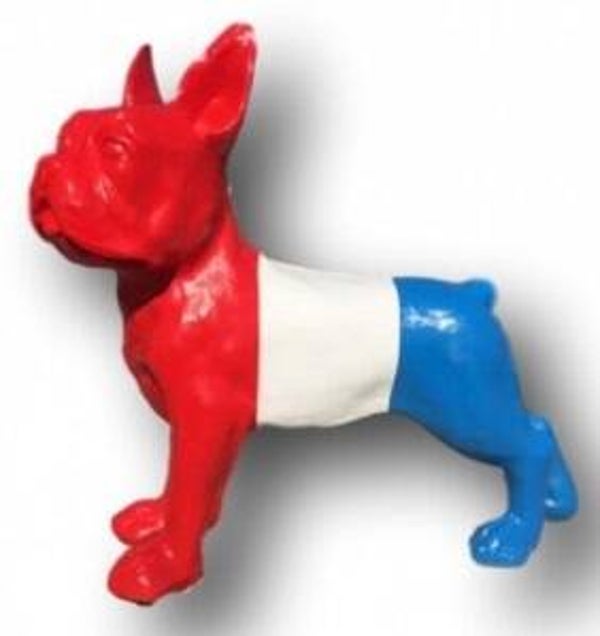 A1648 Hond  France buldog XXL met France vlag 176 x 90 x 190 cm