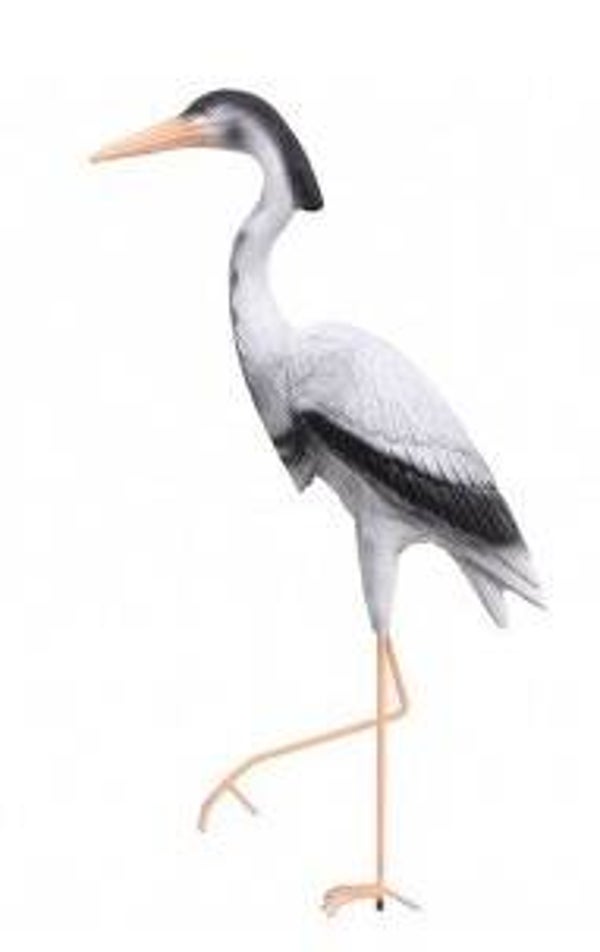 Pluim  op metaal voet polyester résine 85 cm