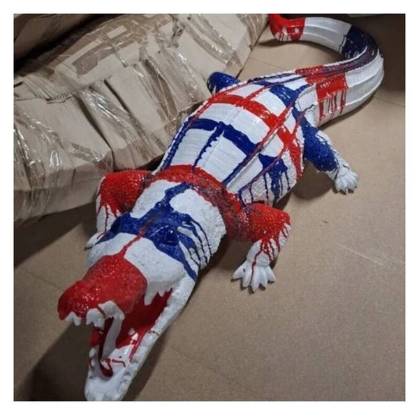 DCM150 Alligator KORKODIL WIT OF ZWART MULTICOLOR 150 CM