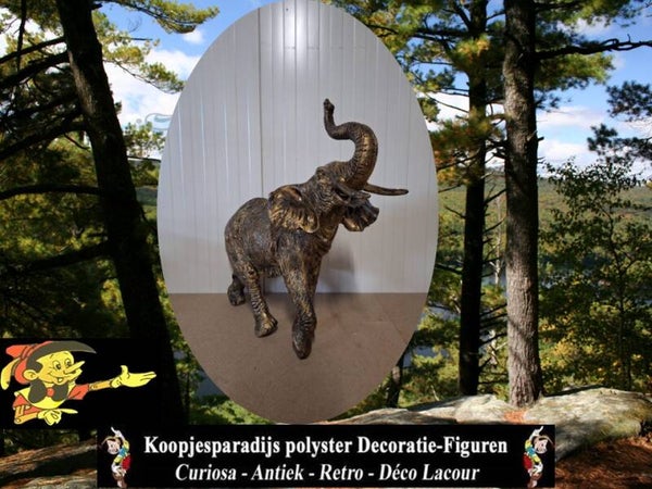 OLIFANT LAMINAAT FLUITEN SLURF OMHOOG 70 X 82 X 35cm