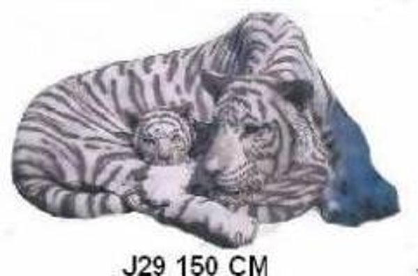 J29 Jungle tijger wit met baby 150 cm