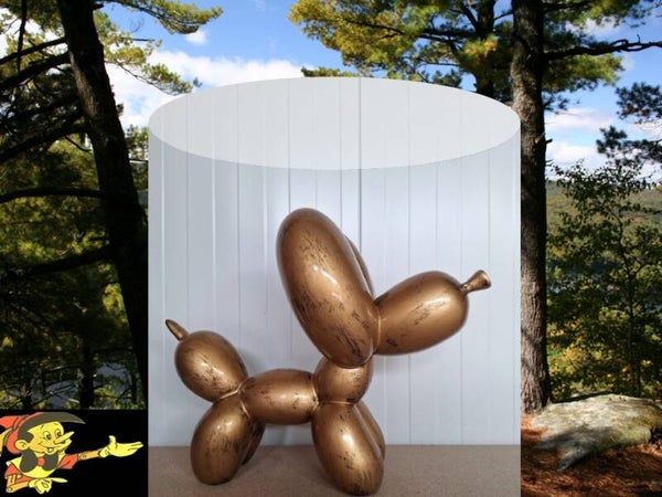 Ballon hond antiek goud 35 cm verp 4