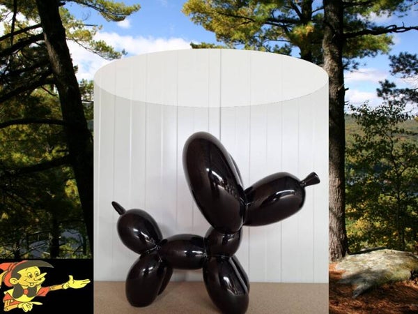 Ballon hond zwart 35 cm verp 4