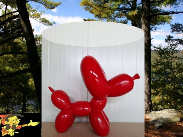 Ballon hond  rood 50 cm verp 2