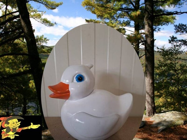 badeend wit 25 cm verp 6