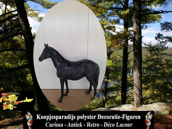 paard staand zwart laminaat 70 CM