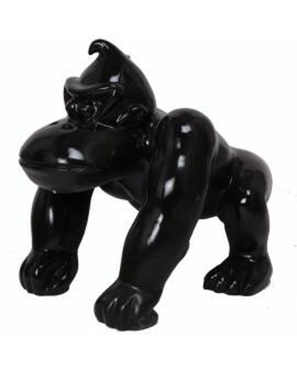 DG53 Jungle Gorilla aap zwart op 4 poten  40 cm
