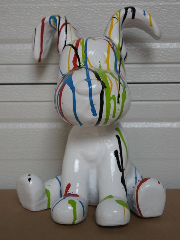 DHC76 Funny snoepy hond wit multicolor drop polyester 30 cm