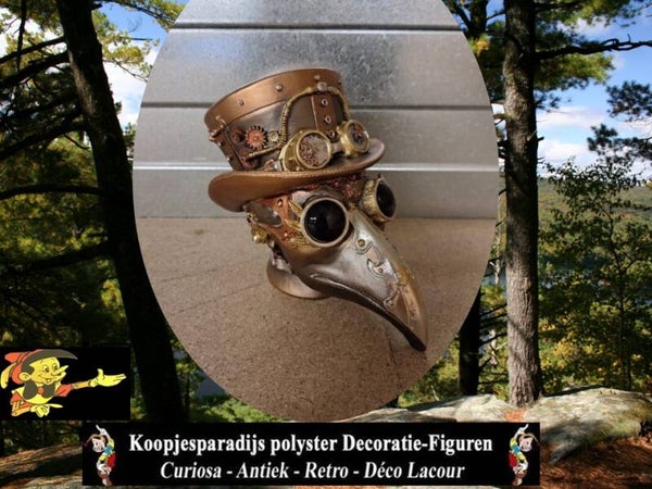 Doodskop Kraaimasker Steampunk 17 X 21 X 14 CM verp 6