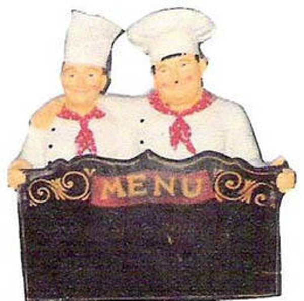 AF15 Horeca borstbeeld LAUREL & HARDY Met menubord 8o x 55 cm