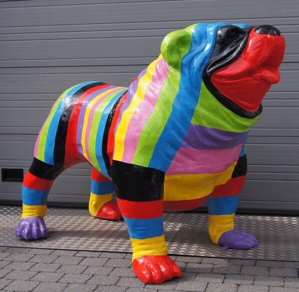 DHC72d Engelse bulldog hond Streep multicolore polyester résine 180 cm