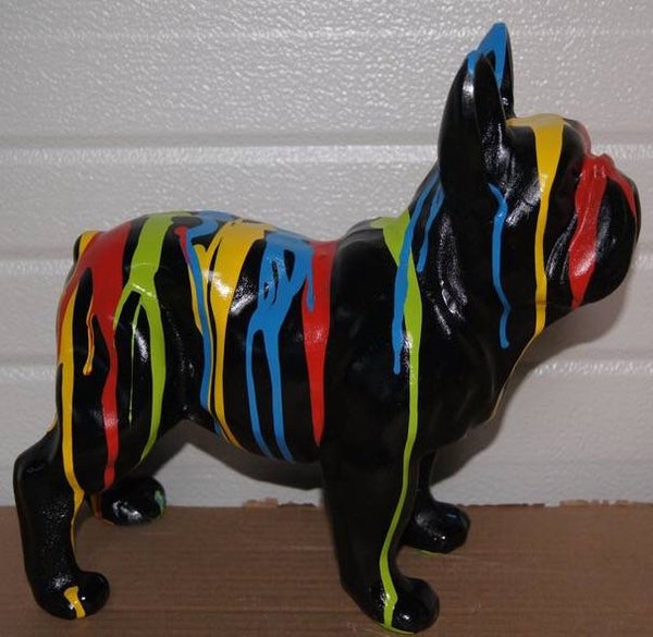 DHC57 France bulldog Hond wit of zwart multicolor drop 30 x 50 cm