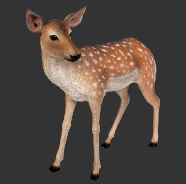 J17 Bos Baby Bambi hertje polyester résine 65 x 85 cm