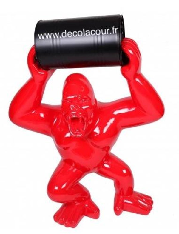 DAPT140 Jungle Gorilla aap rood met zwarte ton 140 cm