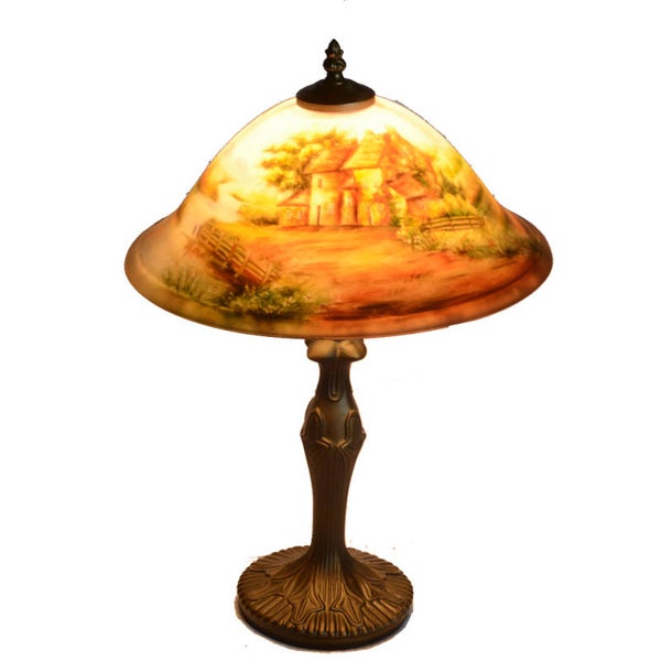 TRH130001 13 inch Reverse Hand Painted Lamp 