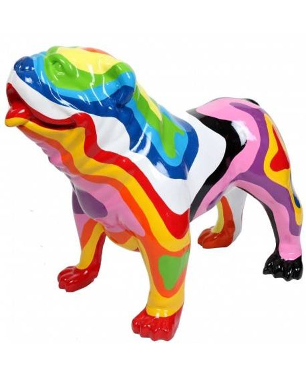 Az206e Hond Engelse bulldog  multiDécor polyester résine 60 x 90 cm