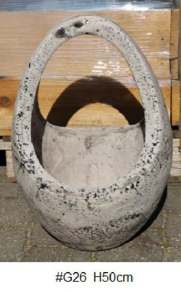 G26 Beton bloempot mand H50 cm
