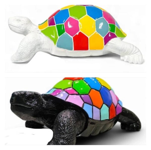 WG20181 Reptil N20 Landschildpad wit of zwart smartie  110 cm