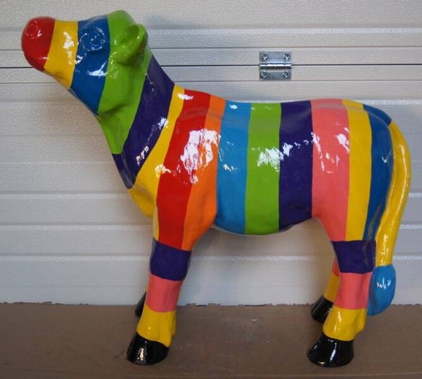 A809 DHD K25d  Kalf kop omhoog Streep multicolor polyester résine 75 cm