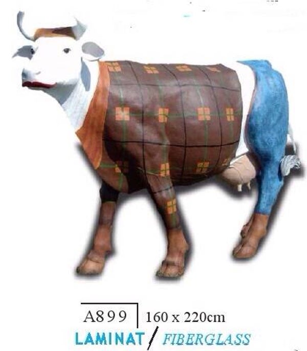 DHD A899 Cowboy koe polyester résine 160 x 220 cm