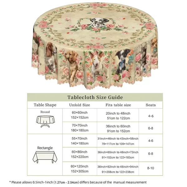 Tafelkleed rond honden 152 x 152 cm
