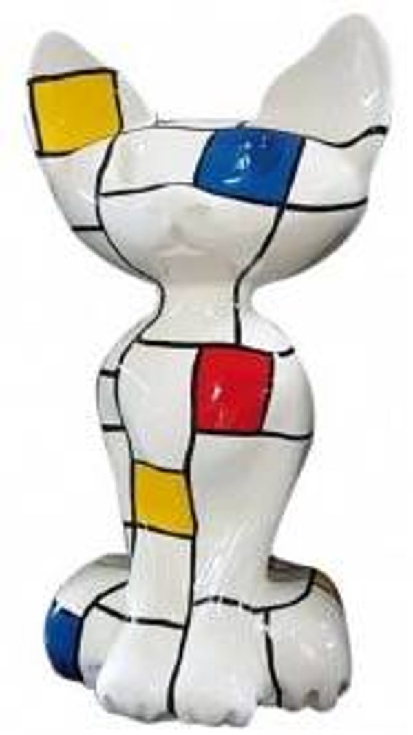 DPCR9 Funny kat Égypte design multicolore mondriaan  polyester résine 110 cm