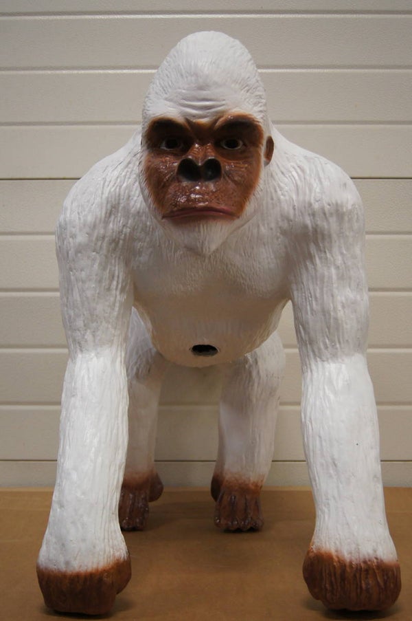 DG29 Jungle Gorilla aap wit zit polyester résine   75 cm