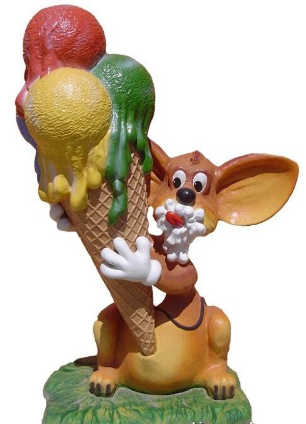 136G Horeca muis met ijscreem polyester résine 180 cm