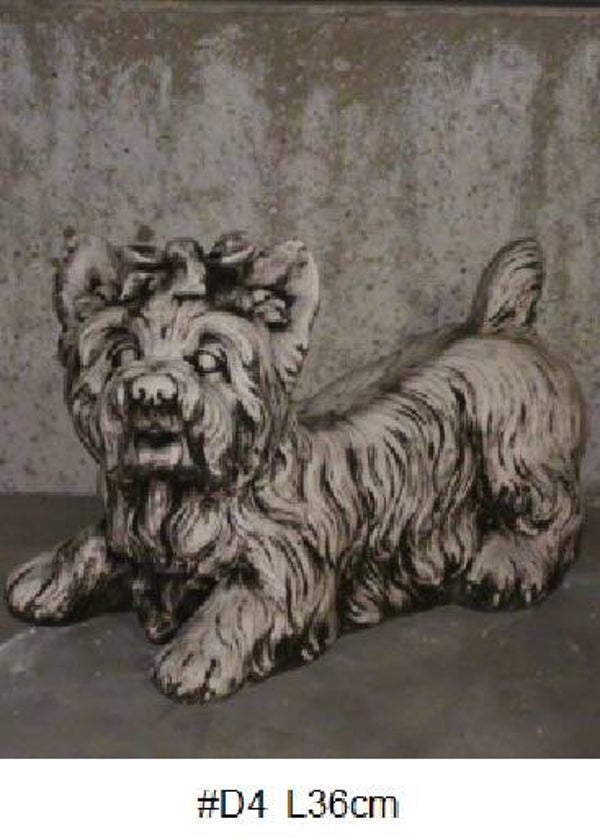 D4 Beton hond westy ligend L36 cm