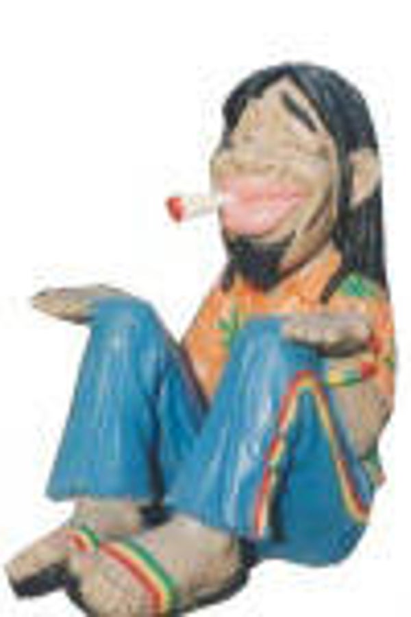 Curiosa Rasta man Bob Marle tafel polyester résine  75 CM