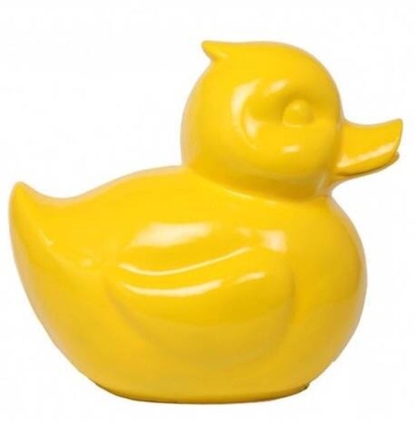 DE13 Funny badeend Geel Polyester résine  45 CM