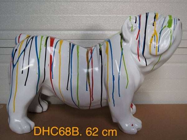 DHC69B hond Engelse bulldog wit multicolor drop 30 x 60 cm