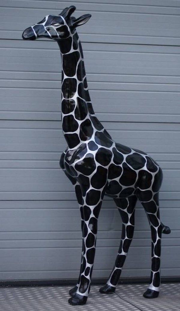 G6 JUNGLE Giraffe zwart Naturel polyester résine 220 CM