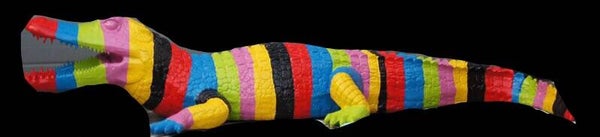 A1483 Crocodile G14 polyester résine  multicolore 37 x 210 x 77 cm