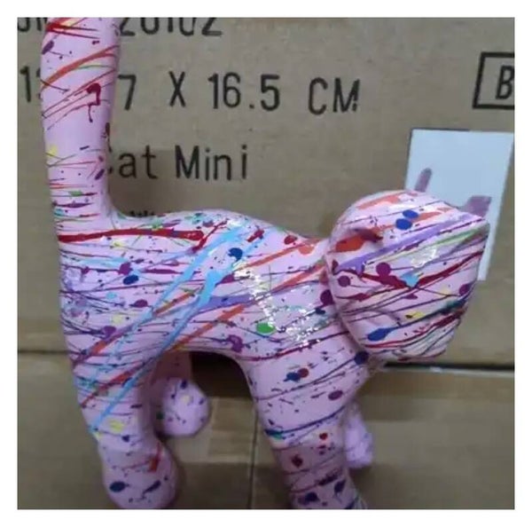 220102 Hars Parijse kat 17 cm roos multicolor verp 8