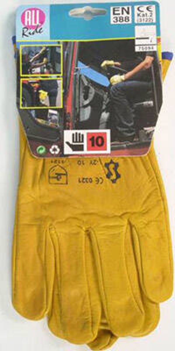 LEDEREN WERKHANDSCHOENEN VERP PER 12 STUK