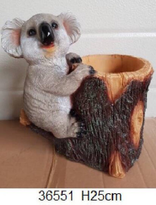 36551 Jungle koala beer aan boomstam planter 25 cm verp.6
