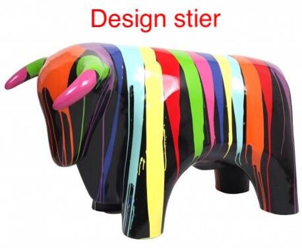 DHD110 Design stier zwart multicolor drop 110 cm