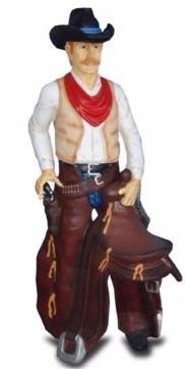 Horeca A1362 Cowboy met zadel polyester résine  85 CM