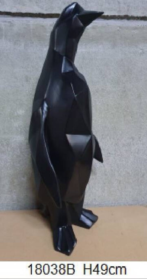 18038B pinguïn origami zwart staand 49 cm verp 2