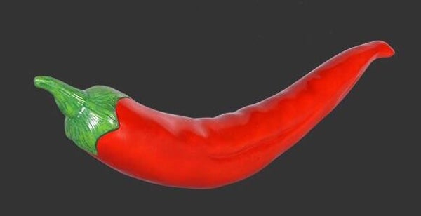 Rode-Gele of groene peper polyester résine 60 cm