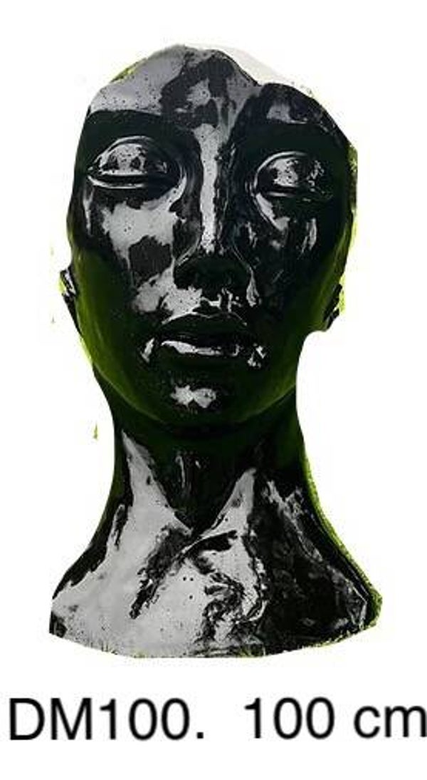 DM100 Decoratie masker wit of zwart/rood/goud laminaat  120  cm